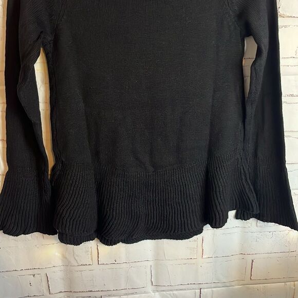 NWT STYLE & CO BLACK BELL FLARE SLEEVE AND WAIST SWEATER SIZE PP - Picture 11 of 12